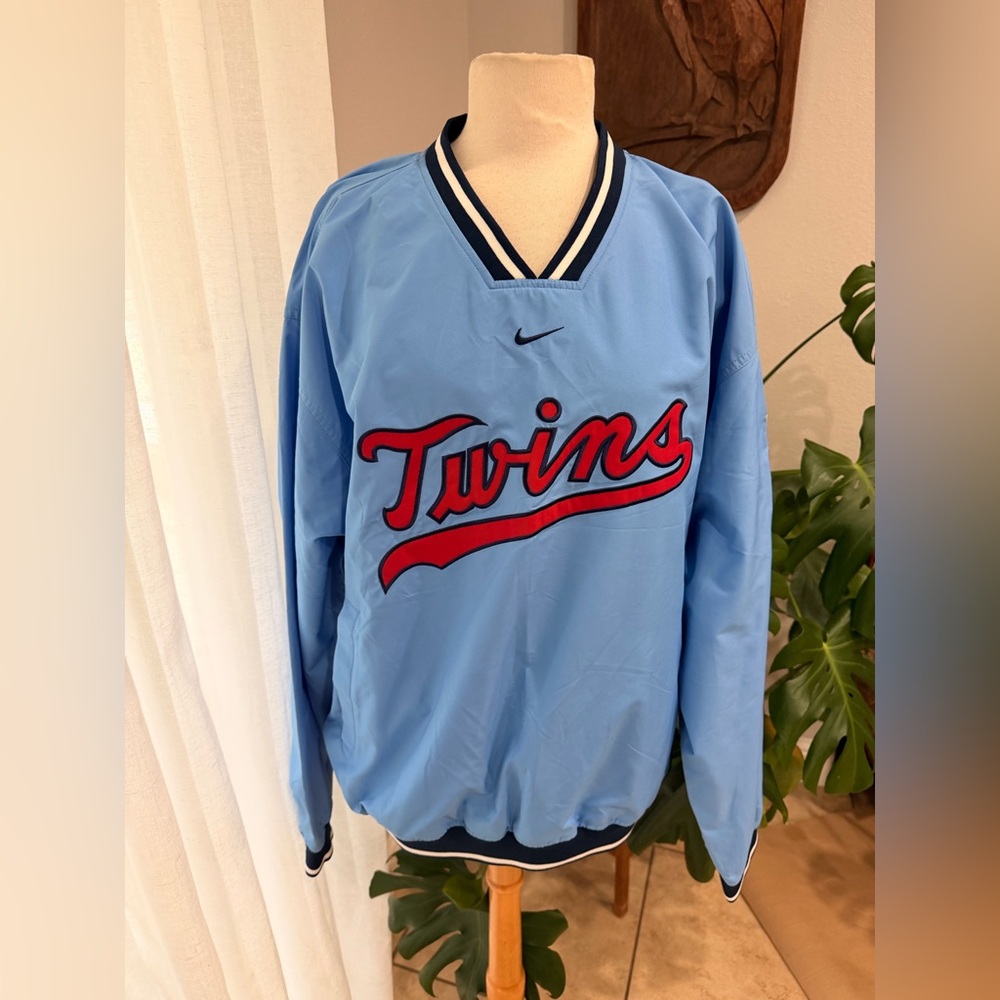 Nike Minnesota Twins Pullover Windbreaker Jacket |‎ Vintage MLB Cooperstown L